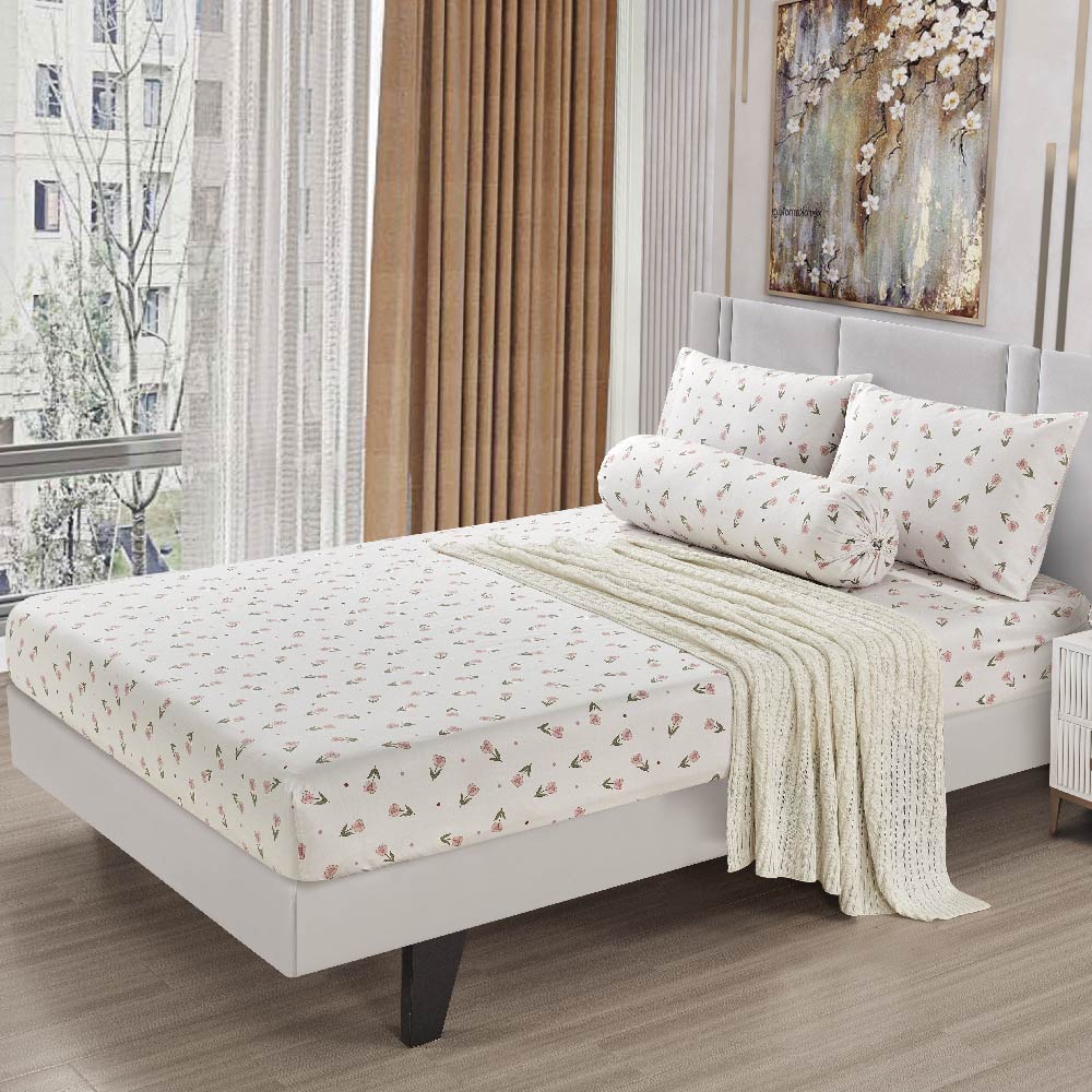 Contempo Gillian 100% Cotton Fitted Sheet Set - Aussino Malaysia