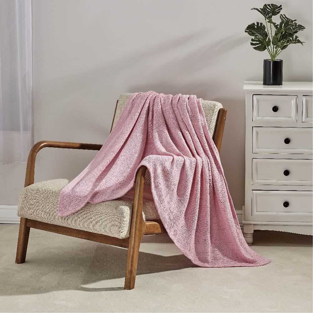 100% Cotton Leno Weave Thermal Blanket