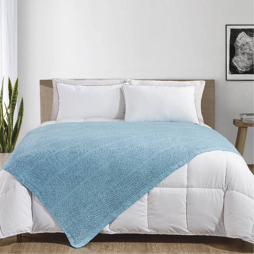 100% Cotton Leno Weave Thermal Blanket