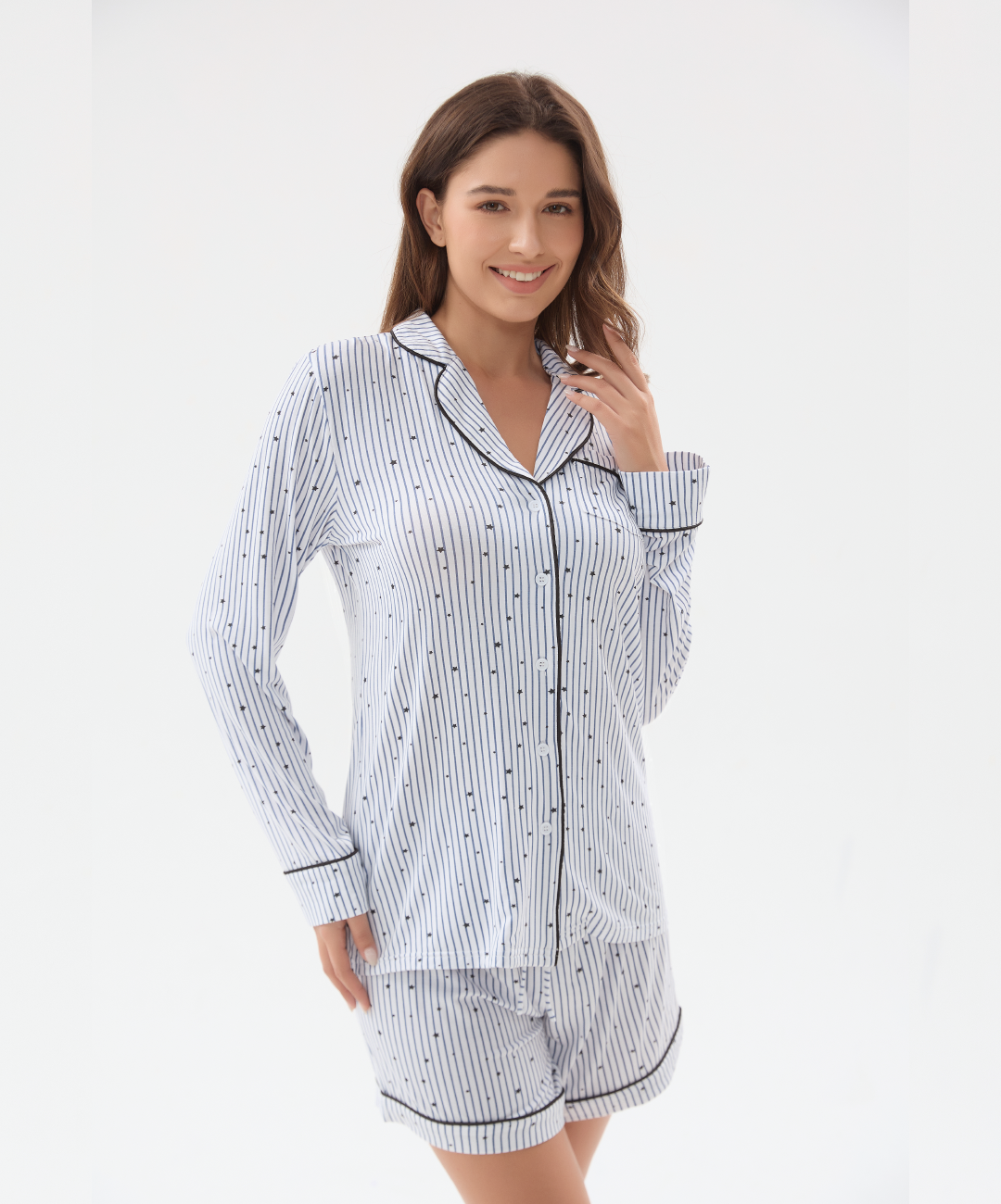 Cool Jammies Bamboo Cooling Long Sleeve Sleepwear Pajama Set