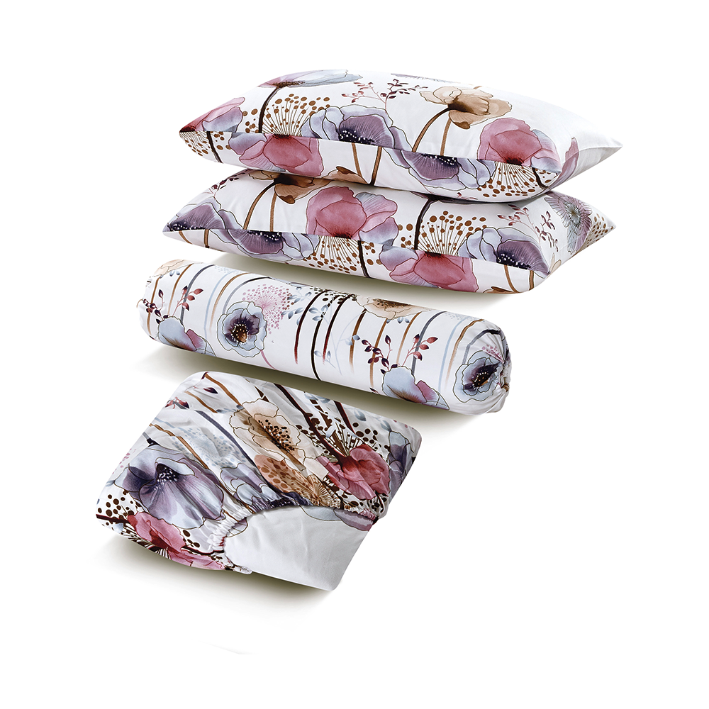 Relax Poppy Fitted Sheet Set