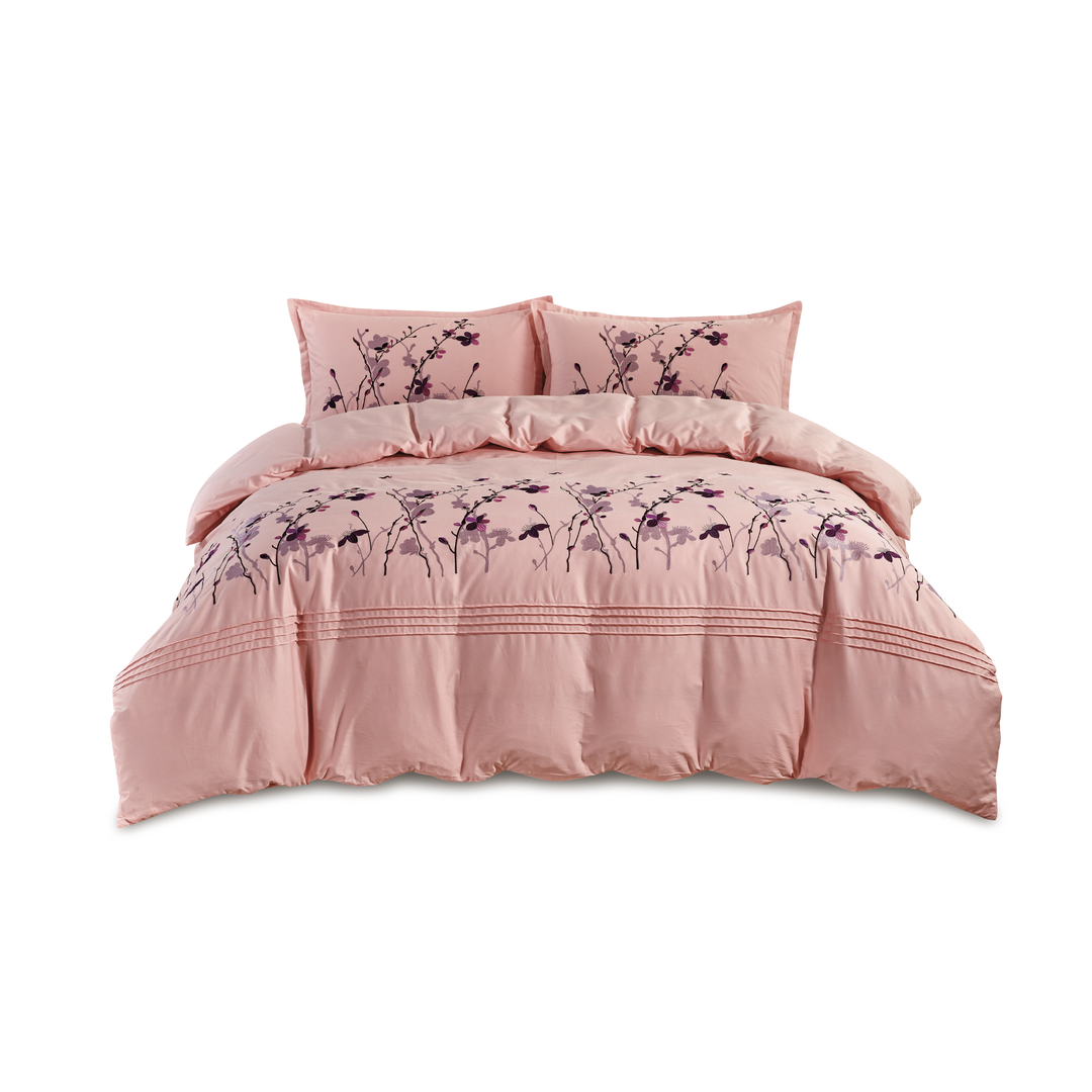 Contempo Sakura Embroidery 100% Cotton Quilt Cover Set