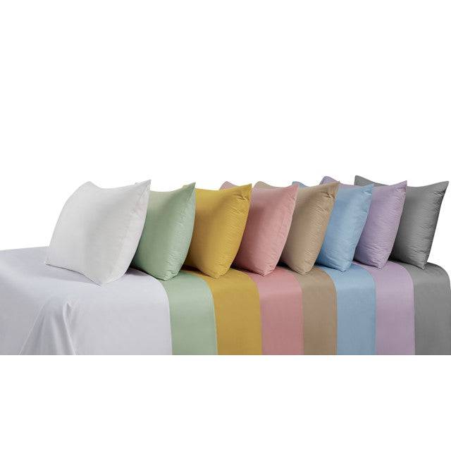 Plain Dye Solid Colored Fitted Bedsheet Sets - Aussino Singapore