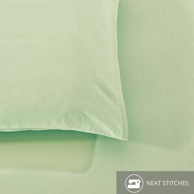 Plain Dye Solid Colored Fitted Bedsheet Sets - Aussino Singapore