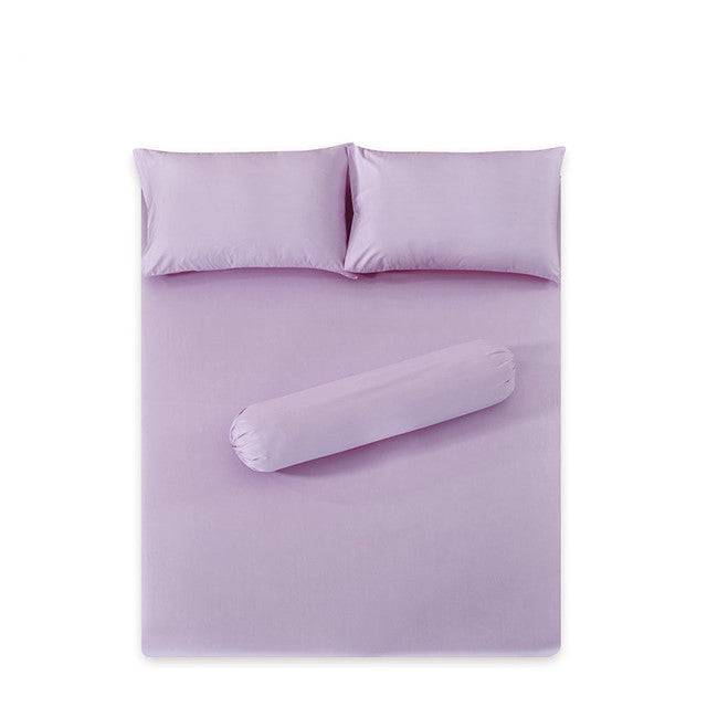 Plain Dye Solid Colored Fitted Bedsheet Sets - Aussino Singapore